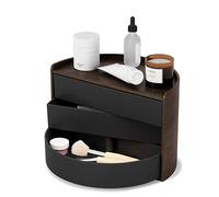 Coffret bijoux 3 niveaux pivotants bois MOONA UMBRA Bois Noir Noir