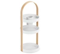 Umbra Organizer Bellwood, Aufbewahrung für Kosmetik und Make-Up, 3-stufig, Weiß, Natur, 1015098-668