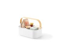 Umbra Organizer Bellwood, Aufbewahrungsbehälter mit Griff, Recyceltes ABS, Weiß, Natur, 28 x 17 x 13 cm, 1019941-668