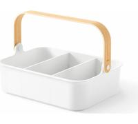 Umbra Organizer Bellwood, boîte de rangement avec poignée, ABS recyclé, blanc, naturel, 36 x 26 x 13 cm, 1019942-668