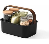 Umbra Organizer Bellwood, mit entnehmbaren Trennwänden, ABS, Holz, Schwarz, Walnuss, 29 x 17 x 20 cm, 1019941-048