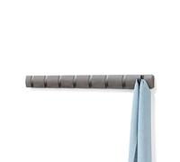Patère Umbra - Porte manteaux Flip 8 crochets Gris / Peuplier
