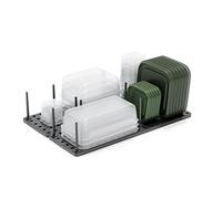 Umbra Organiseur de tiroir de cuisine Peggy – Système de rangement réglable – Lot de 2 Noir