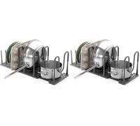 Umbra Peggy Organiseur pour casseroles, poêles, couvercles, planches à découper, plaques de cuisson et plus encore, gris foncé (Lot de 2)