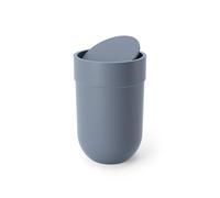 Umbra Poubelle de 6 l avec Couvercle basculant - Poubelle de Salle de Bain et Corbeille à Papier pour Salle de Bain et Petits espaces - Plastique - Bleu Ardoise - 6 l