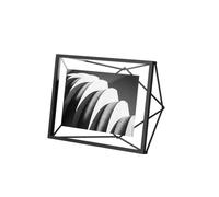 Umbra Prisma Cadre photo filaire en métal entre deux-verres Prisma, poser ou à accrocher, Noir, Pour 1 photo 10 x 15 cm