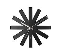 Horloge Umbra Horloge murale silencieuse en m?tal Noir