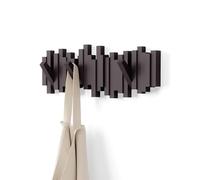 Umbra Sticks Portemanteau mural 5 crochets rabattables, Espresso