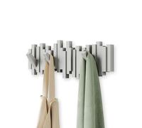 Umbra Sticks Portemanteau mural 5 crochets rabattables, Gris
