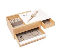 Umbra - Coffret à bijoux stowit, hêtre / blanc