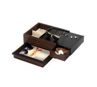 Boite à bijoux tiroir secret Stowit bois foncé