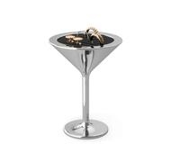 Umbra Tini Martini Porte-bagues, support à bijoux 14 bagues, Chrome | Métal moulé poli, coussin en velours, protège des rayures, compact et stable sur la commode, jolie idée cadeau
