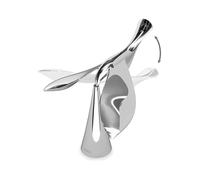 Umbra Tipsy Décapsuleur avec support, métal moulé poli, Chrome | Tient en équilibre sur un bord, livré en coffret cadeau, design ludique pour le bar, finition durable