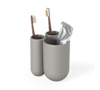 UMBRA Toothbrush Holder Touch. Porte-brosse à dents Touch. Plastique moulé. Coloris gris. Dimension 8.9x7.6x10.2cm
