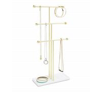 Umbra Trigem Support Pour Bijoux Blanc/Or Pour Colliers, Anneaux