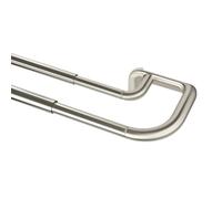 Umbra Twilight Tringle à Rideaux Double Extensible avec extrémités arrondies pour Une obscurcissement idéale de la pièce 71 à 122 cm Nickel