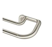 Umbra Twilight Double Tringle À Rideaux Extensible Avec Retour Latéral, 76-213cm, D 1,9cm, Idéale Pour Les Rideaux Occultants Ou Obscurcissants, Acier, Nickel Mat