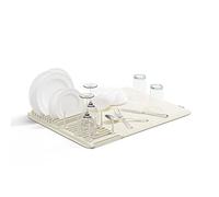 Umbra Udry Peg Égouttoir à Vaisselle en Microfibre avec Tapis d'égouttement Pliable et Peu encombrant, Lin