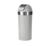 Umbra Venti Poubelle de cuisine à couvercle basculant de 48,9 l - Grande poubelle de 88,9 cm de haut pour intérieur, extérieur ou commercial, gris/acier