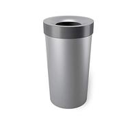 Umbra Vento Poubelle de Cuisine à Couvercle Ouvert, Grande Poubelle de 76,2 cm de Haut pour Une Utilisation intérieure ou Commerciale, Gris/Acier