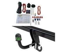 UmbraRimorchi Attelage fixe cygne + câblage universel 13 broches compatible avec Volkswagen Polo VI Facelift Hatchback 5 portes AW 06/21+