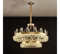 Umbratica Grand Lustre en Cristal de Luxe léger Moderne, Lampe de Coquille de Luxe de Haute qualité, Lampe en Cristal Simple, pour Lampes et lanternes de Salle à Manger d'étude de Villa de Salon,60CM