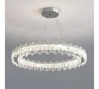 Umbratica Lustre en Cristal à lumière LED, lumière Circulaire Simple, plafonnier Suspendu pour Chambre à Coucher, Salon, Salle à Manger, modèle d'éclairage de pièce