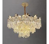 Umbratica Lustre en Cristal de Luxe français E14, Lampe en Cristal à Pampilles Moderne, pour Salon, Salle à Manger, éclairage de Chambre à Coucher, 60 cm