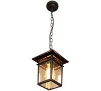 Umbratica Lustre Traditionnel en Laiton carré extérieur, étanche Ip55, plafonnier pour Balcon, Lampe Suspendue en Verre, décoration de Jardin élégante, éclairage intérieur/extérieur