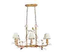 Umbratica Lustre Vintage Country américain E14, 6 têtes, plafonnier Art déco de Style Rustique créatif, Lampe de Salle à Manger, pour Salon, Chambre à Coucher, Lampes de Table à Manger