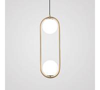 Umbratica Lustres 2 lumières suspendues Globe Suspendue avec Une Teinte de Verre à Haricot Magique légère Plafond Moderne, Chambre à Coucher de la Salle à Manger E27 Lampes de Suspension, luminaire