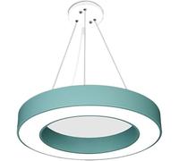 Umbratica Lustres à Anneaux LED Moderne Light Light 23,6 "Halo Minimaliste Hanging Lightture Metal Acrylique pour Le Salon Chambre à Manger Chambre ， Suspension (Rose, 15,7 Pouces)