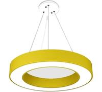 Umbratica Lustres à Anneaux LED Moderne Light Light 23,6 "Halo Minimaliste Hanging Lightture Metal Acrylique pour Le Salon Chambre à Manger Chambre , Suspension (Rose, 15,7 Pouces)