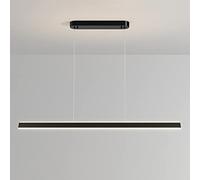 Umbratica Lustres minimalistes plafonniers linéaires LED Suspendus dimmable, luminaire de Lutte Contre l'îlot de Cuisine à Bande Longue, Bureau de Table avec télécommande (Sombre, 100 cm)