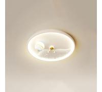 Umbratica Plafonnier encastré pour Chambre d'enfant, Astronaute de Dessin animé Minimaliste, Moderne, Nordique, planète Blanche, Lampe de Plafond Ronde pour Chambre d'enfant, Lustre Rond pour Chambre
