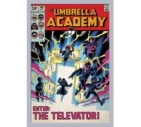 Umbrella Academy, The - Poster - Enter The Elevator + cadre interchangeable, Shinsuke® Maxi MDF argenté, vitre acrylique
