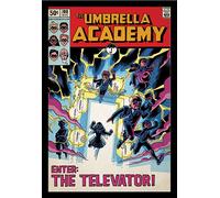 Umbrella Academy, The - Poster - Enter The Elevator + cadre interchangeable, Shinsuke® Maxi MDF noir, vitre acrylique