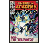 Umbrella Academy, The - Poster - Enter The Elevator + cadre interchangeable, Shinsuke® Maxi plastique noir, vitre acrylique