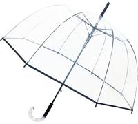 Umbrella-Anti-Wind-8 Real Fibre Ribs-Transparent-Long Bell-Extreme Solid.[V326]