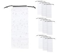 Umbrella Bags - 12.99 Inch Pvc Waterproof Drawstring Bag | 5 10 Pack Semi Transparent Car Storage Bag | Reusable Umbrella Cover For Travel Office. Leakproof, Lightweight