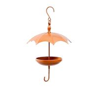 Umbrella Bird Feeder, Metal Outdoor Station, 8.66×14.70in Waterproof Hanging Design with Decorative Roof Cover, Sturdy Weather Resistant Build, Garden Style Bird Feeding Accessory for Backyard Use