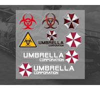 Umbrella Corporation Biohazard Résident Evil Voiture Stickers Autocollants Ensemble
