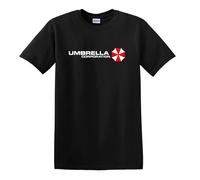 Umbrella Corporation T-shirt en coton épais inspiré du joueur Resident Evil, Noir , XL