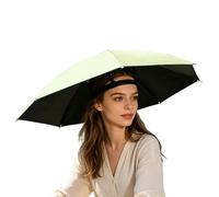 Umbrella Hat for Women Men - Folding Waterproof Hands Free Headwear with Adjustable Sun Hat | Headband Style Outdoor Fishing Gardening Hats | Rainproof & Sunshade for Beach Camping Hiking Golf Travel
