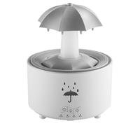 Umbrella Rain Humidifier - 5.28 Inches Rotating Aroma Diffuser | 7-Color LED Night Light - 328g ABS PP Air Moisturizer with Remote Timer Ideal Bedroom Dorm Apartment Relaxation