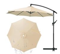 Umbrella Replacement Canopy - Anti Tear Outdoor Shade Top Replacement | Waterproof Replacements Parasol Cloth Cover, Replacements Banana Umbrella Canopy for Outdoor Yard Lawn Patio Beach Deck Market