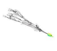 Umbrella Rig en Acier Inoxydable Durable, 5 Bras | Comprend 12 pales, un mouvement de nage réaliste, une construction solide, idéal pour les pêcheurs