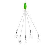 Umbrella Rigs Bass Fishing - Équipement de pêche - Leurre d'attaque de groupe à 5 bras | Leurre de pêche Striper avec œil de poisson 3D réaliste, leurres de pêche, appâts nageurs multi-articulés pour