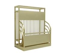 Umbrella Stand Racks Commercial Metal Umbrella Holder-32-50 Umbrella Storage Basket with Drip Tray, for Hôtel/Shopping Mall/Office/School (Color : Gold, Size : 68x28x70cm) (Gold 48x26x58cm)