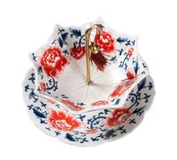 Umbrella Tea Strainer, Blue and White Porcelain Filter for Loose Leaf Tea | Strain loose leaf tea with a porcelain umbrella design that brings blue and white detail to your tea table.(Red)